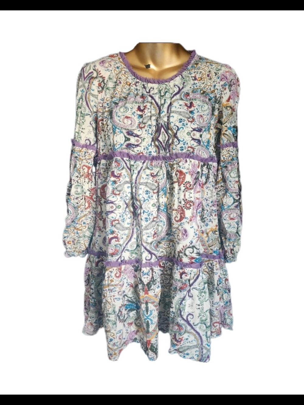 Paisley Print Tunic Blouse